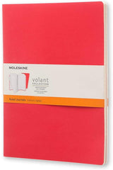 Moleskine Volant Ruled Extra Large Notebook Set of 2 Scarlet Red - Al Masam Stationery LLC