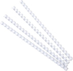 Atlas A4 Binding Comb Spine in white, 16mm, for binding documents with durable plastic comb spine and secure closure.