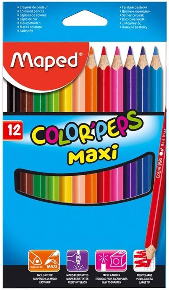 Maped Jumbo Color Pencil & Crayons Maxi Pack - Al Masam Stationery LLC Main image