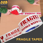 Apac Fragile Handle With Care Tape 2 Inch x 100 Yards