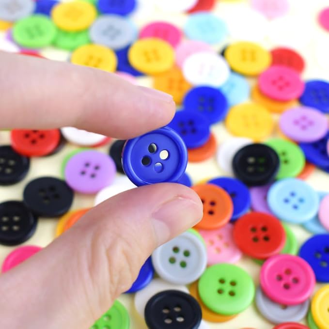 Assorted Colour Buttons for Crafts, Sewing and DIY Projects