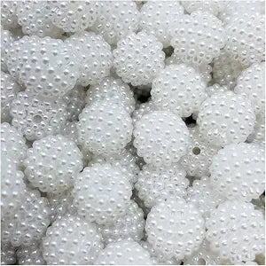 White Round Craft Beads for Jewellery and DIY Projects