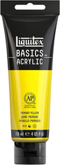 Liquitex BASICS Acrylic Paint, 4-oz tube, Primary Yellow - Al Masam Stationery LLC