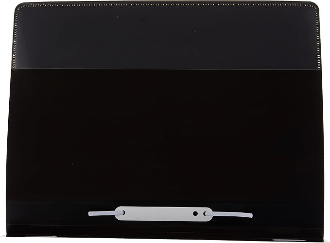 Atlas PVC Flat File with Pocket A4 Black White