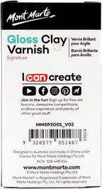 Mont Marte Gloss Clay Varnish 120ml for Air-Dry Clay, Sealing & Craft Protection