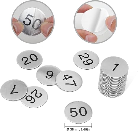 Magnetic Steel Numbers 0–9 for Learning and Whiteboards
