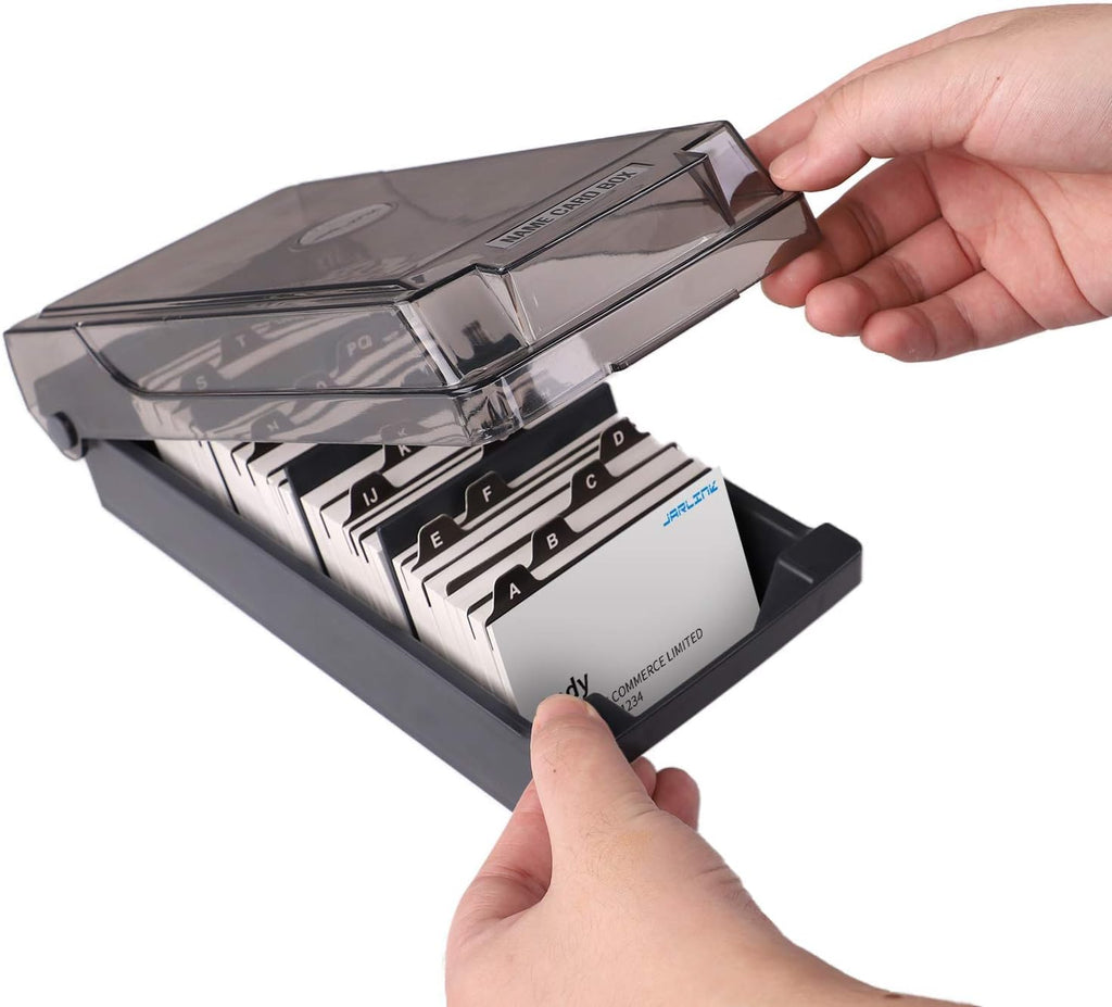 Atlas 500 Card Capacity File Case Black | Card Organizer