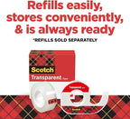 Scotch® Transparent Tape 144 with Dispenser – 12.7 mm × 11.43 m