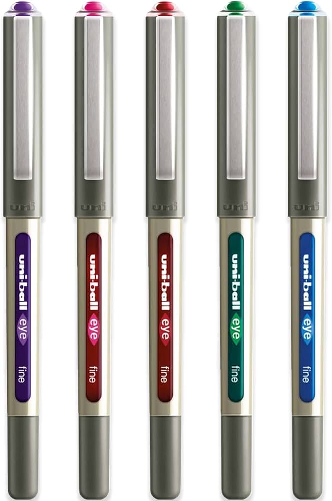 Mitsubishi Uni-ball Blister Eye Fine Roller Pen Green / Red - Al Masam Stationery LLC Main image