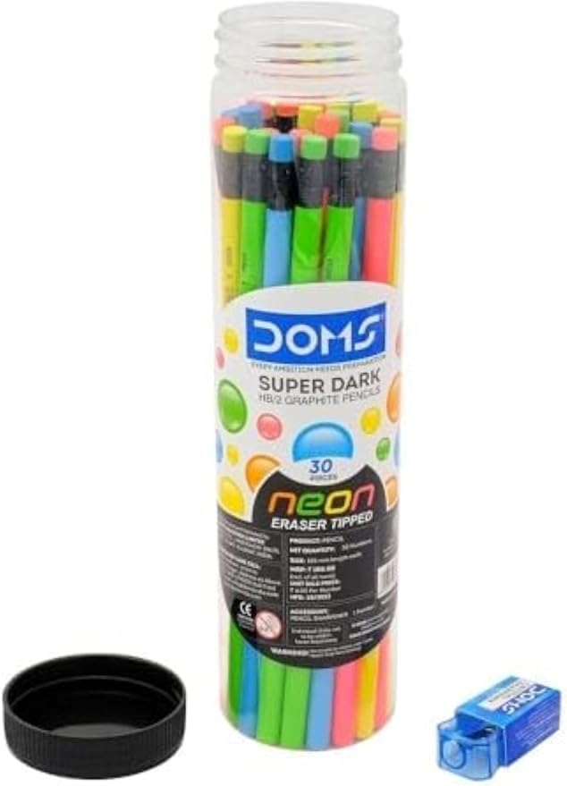 Atlas HB Neon Pencil 30 Pcs | School & Writing Pencils