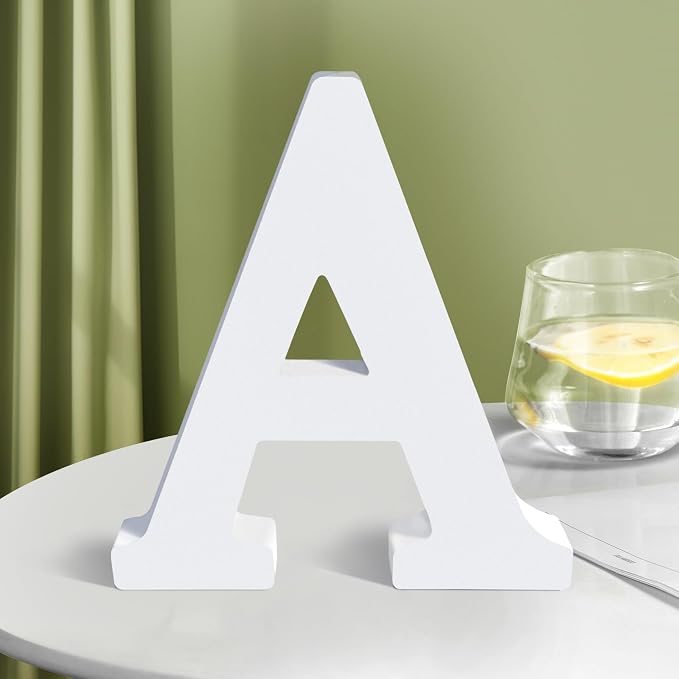 White Wooden Letter A for Crafts & DIY Decoration