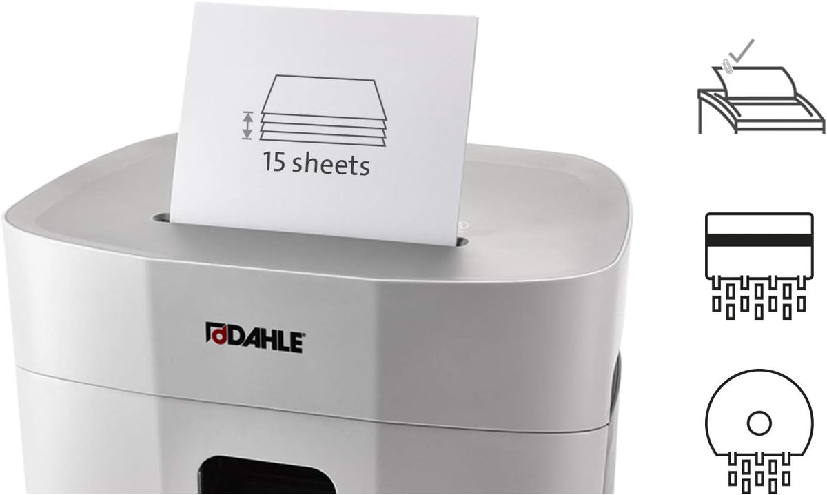 Dahle PS380 Cross-Cut Paper Shredder 4 x 12mm for Office & Document Security