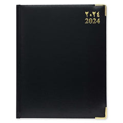 FIS Pocket Diary 2024 (Arabic/English) 1 Week at a glance, Black
