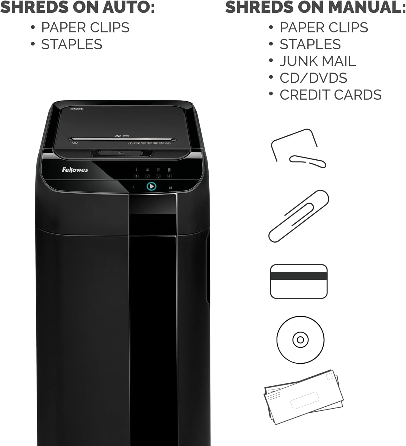 Shredder Machine Fellowes Automax 350C - Al Masam Stationery LLC