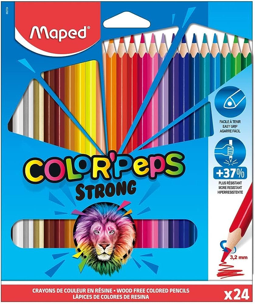 Maped Color Pencil Strong Pack 24 Colors - Al Masam Stationery LLC Main image