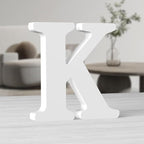 White Wooden Letter K for Crafts & DIY Decoration