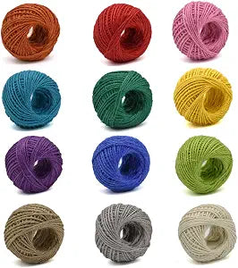 Twine Natural Thread 50m – Assorted Colours