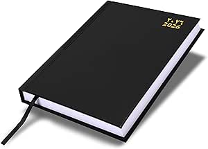 FIS Black A4 Hard Cover Arabic-English Daily 2026 Diary - FSDI41AE26BK