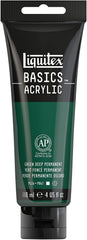 Liquitex BASICS Acrylic Paint, 4-oz tube, Permanent Green Deep - Al Masam Stationery LLC