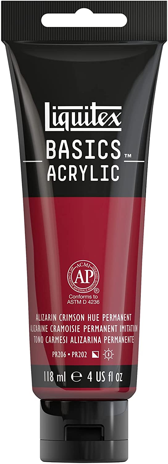 Liquitex BASICS Acrylic Paint, 4-oz tube, Alizarin Crimson Hue - Al Masam Stationery LLC
