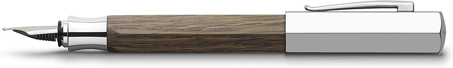 FABER-CASTELL Fountain pen Ondoro smoked oak F - Al Masam Stationery LLC