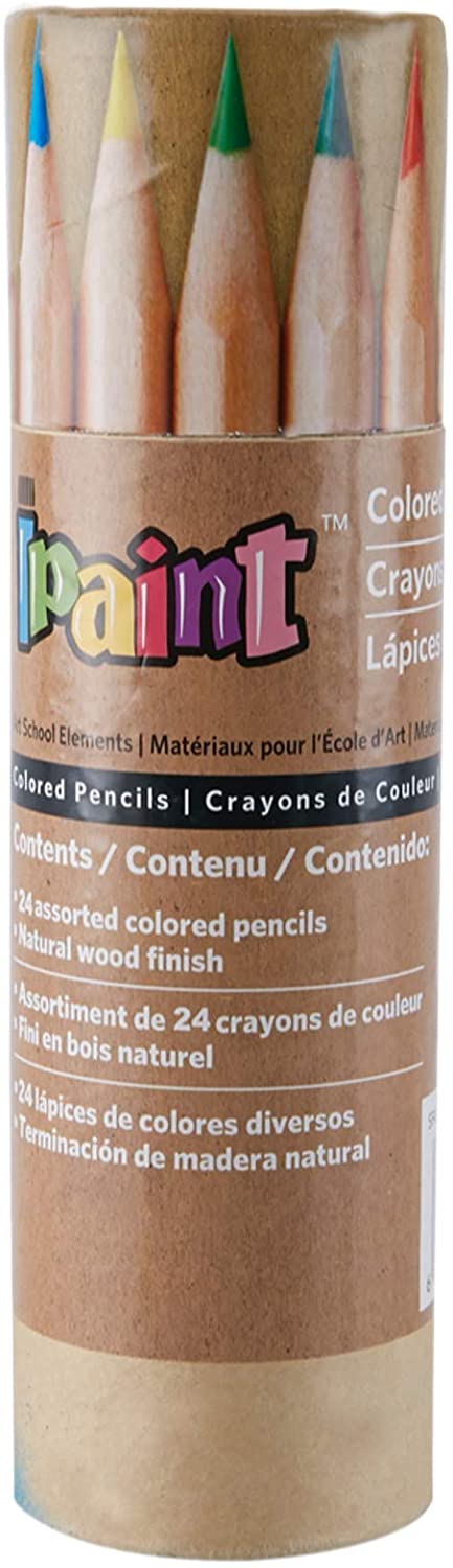 COLOURED PENCIL TUBE SET, 24 PENCILS
