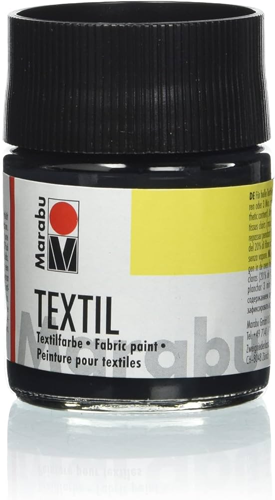 Marabu Textil, 073 Black, 50 Ml - Al Masam Stationery LLC