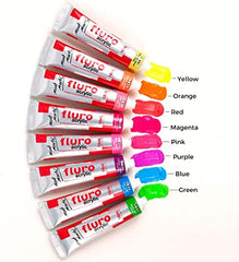 Mont Marte Fluro Acrylic Intro Set 8pc x 18ml - Al Masam Stationery LLC