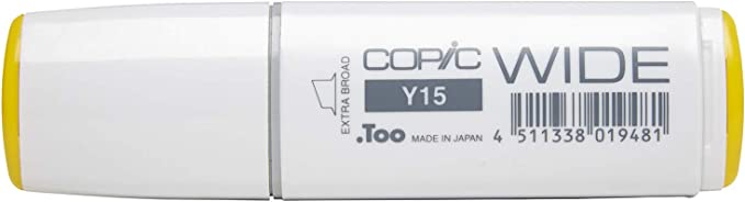Y 15 Cadmium Yellow Copic Wide Marker - COP WIDEY15 - Al Masam Stationery LLC Main image