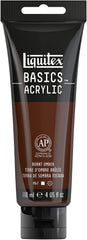 Liquitex BASICS Acrylic Paint, 4-oz tube, Burnt Umber - Al Masam Stationery LLC