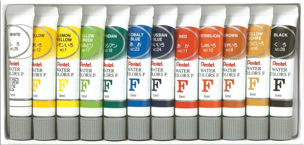 Pentel WFRS Water Colour 5ml - (Pack of 12) - Al Masam Stationery LLC