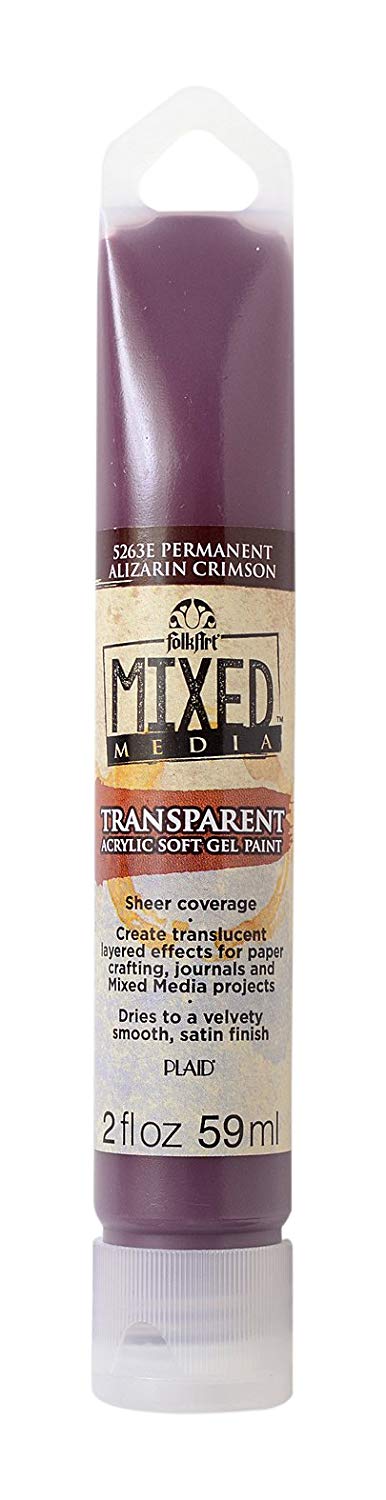 Transparent Acrylic Soft Gel Paint - Permanent Alizarin Crimson - Al Masam Stationery LLC