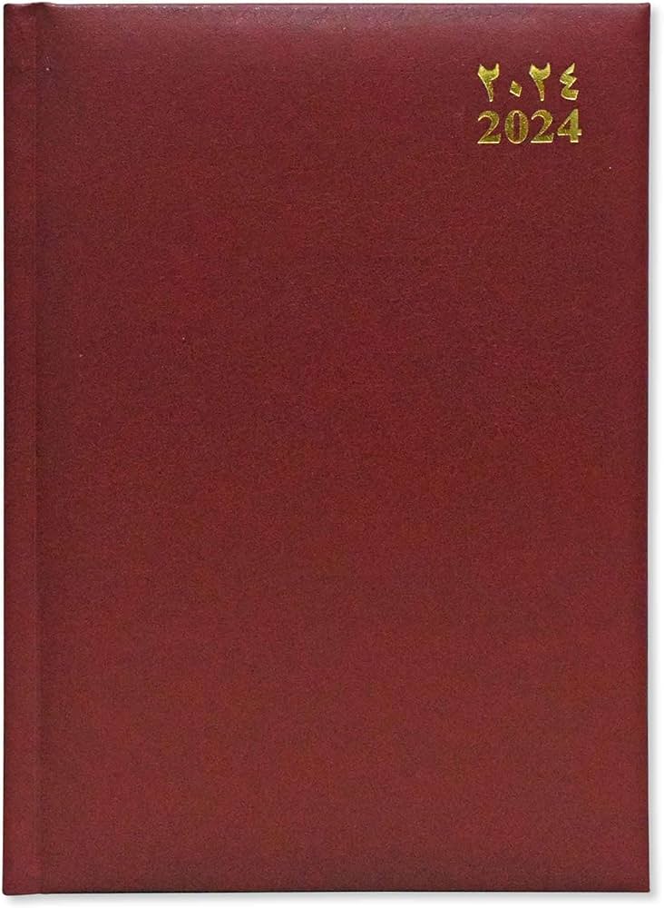 FIS Executive Diary 2024 Maroon (Arabic/English/French) 1 Week at a glance, - Al Masam Stationery LLC
