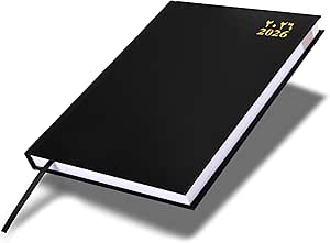 FIS Black 170×240 Hard Cover 2026 AE Diary - FSDI75AEV26BK