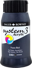 DALER ROWNEY SYSTEM 3 ACRYLIC PAINT 500ML IVORY BLACK - Al Masam Stationery LLC