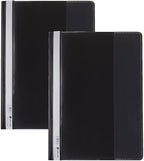 Atlas PVC Flat File with Pocket A4 Black White