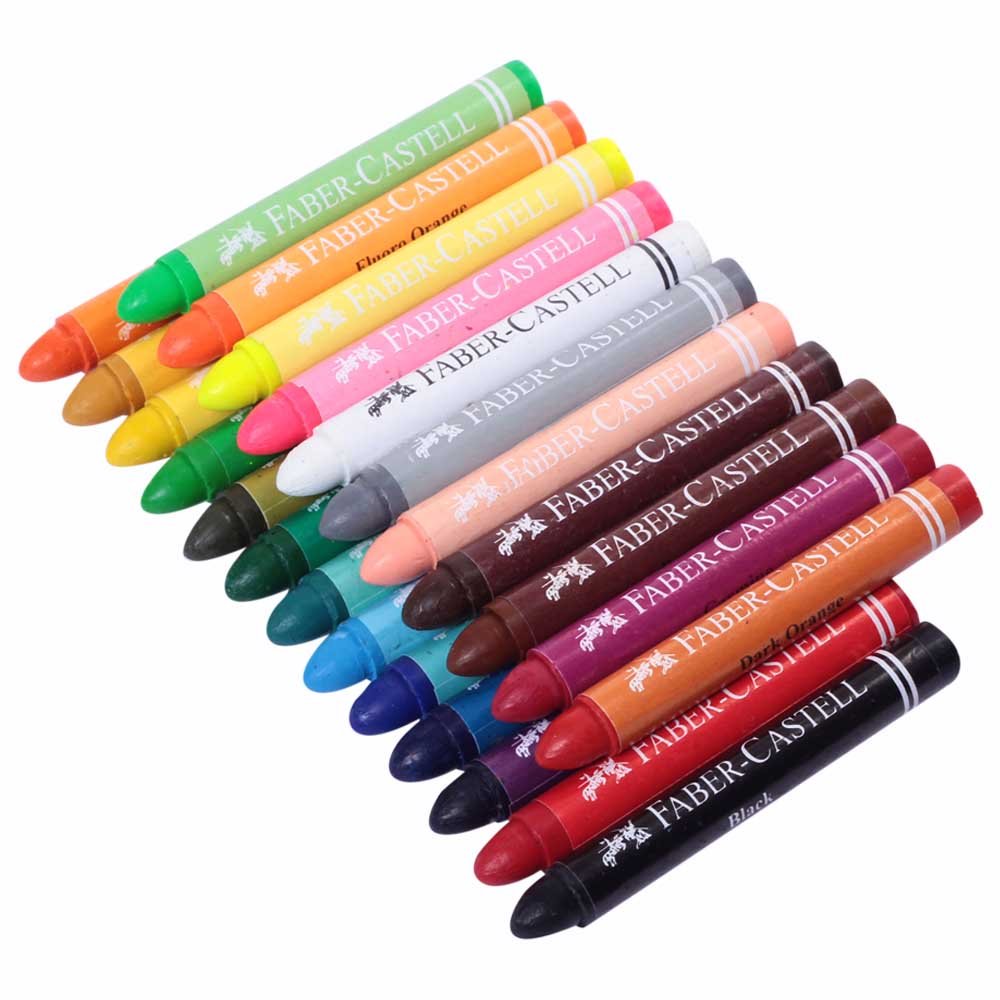 FABER-CASTELL Jumbo Wax Crayons Round 90mm 11mm - Al Masam Stationery LLC