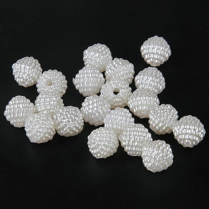 White Round Craft Beads for Jewellery and DIY Projects