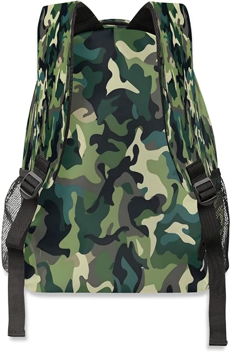 Atlas Boy Army Blue Backpack, 18-inch school bag with multiple compartments, durable fabric, and adjustable straps for students.