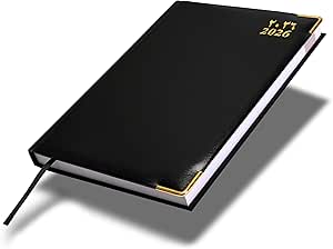 FIS Black 170×240 Golden Corner 2026 AE Diary - FSDI75AEVG26BK Main image