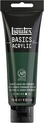 Liquitex BASICS Acrylic Paint, 4-oz tube, Hooker’s Green Hue Permanent, 4 Fl - Al Masam Stationery LLC