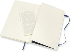 Moleskine Ruled Soft Cover Notebook Large Size Sapphire Blue - Al Masam Stationery LLC