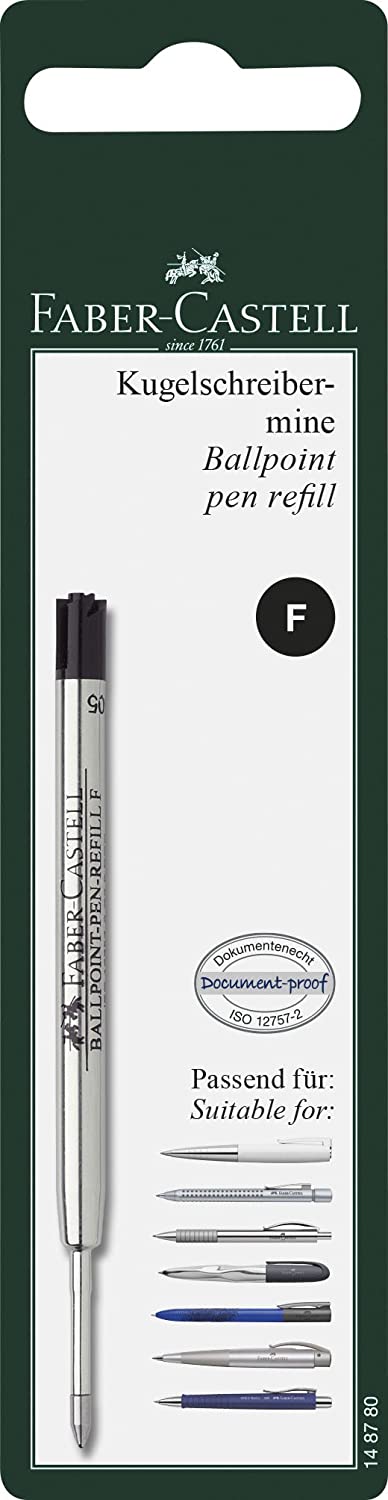 FABER-CASTELL Ballpont pen refill black F in BC - Al Masam Stationery LLC
