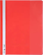 Atlas PVC Flat File with Pocket A4 Black Red
