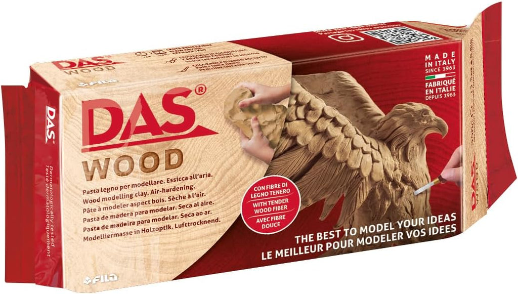 DAS Wood Modelling Clay 350g – Air-Dry Wood-Effect Clay for Crafts & Sculpting F348700-FP-01-88-0575-AMS43378-8000144009220