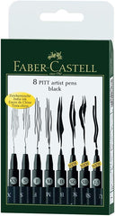 FABER-CASTELL PITT Artist Pen Wallet of 8 - Al Masam Stationery LLC