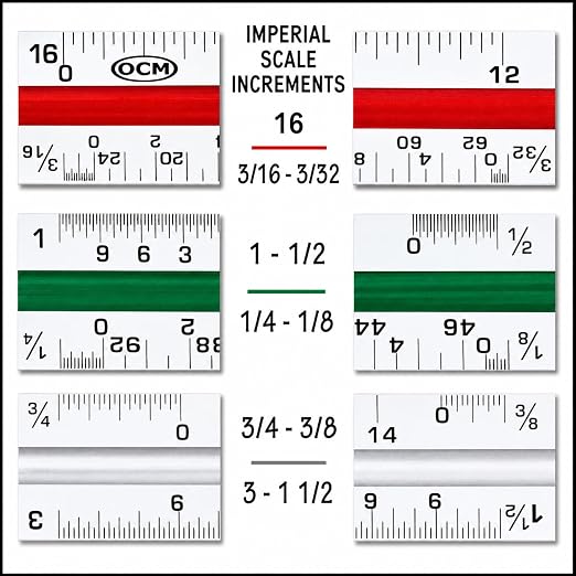 Triangular Scale for Drawing, Drafting & Measurement