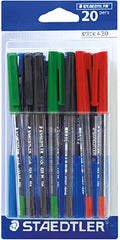 Staedtler Stick 430M Mix Blister of 20pcs (10Blue,6Black,2Red,2Green) - Al Masam Stationery LLC