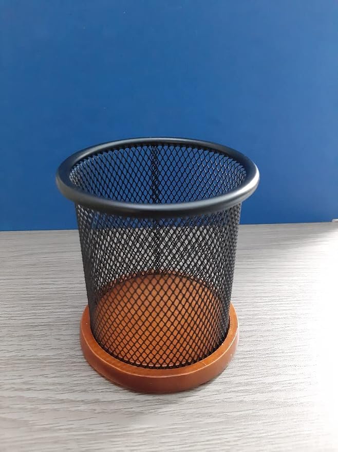 Pen Holder with Wooden Base for Desk Organization Secondary image