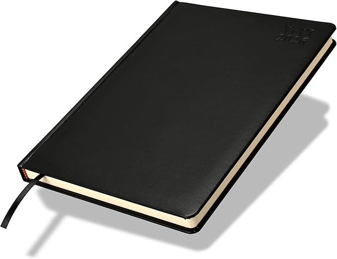 FIS Black A4 PU Daily 2026 Arabic-English Diary - FSDI45AE26BK